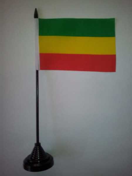 Äthiopien drei Streifen Tischflagge 10x15 cm