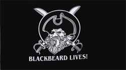 Pirat Blackbeard lives (Edward Teach) Flagge 90x150 cm