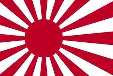 Japan Kriegsflagge Aufkleber 8 x 5 cm super günstig VPE 10 Stück