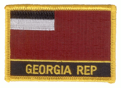 Georgien Republik Aufnäher / Patch mit Schrift