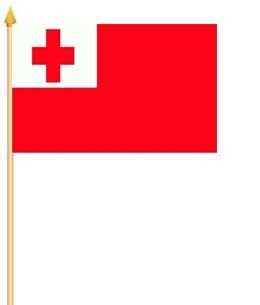 Tonga Stockflagge 30x45 cm