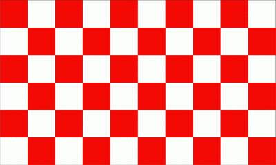 Karo rot - weiß Flagge 60x90 cm