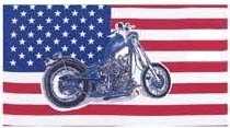 USA mit Motorrad Flagge 90x150 cm