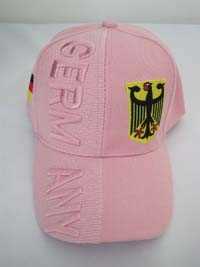 Deutschland rosa mit Wappen Germany Baseballcap