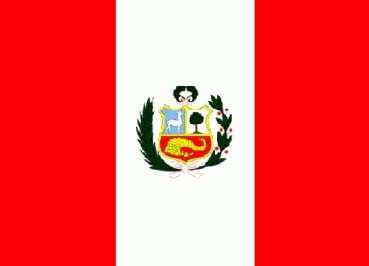 Peru mit Wappen Aufkleber 8 x 5 cm super günstig VPE 10 Stück