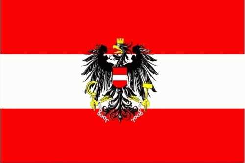 Österreich mit Wappen Flagge 3x5 Meter (L)