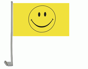 Smiley Autoflagge 30x45 cm