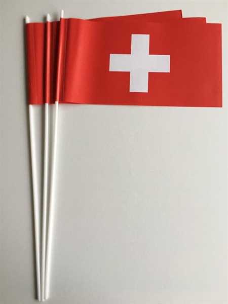 Schweiz Papierflagge VPE 50 Stück Abverkauf