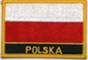 Polen Aufnäher / Patch mit Schrift Polska