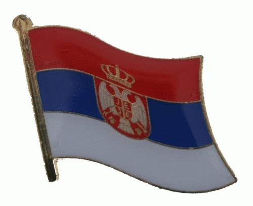 Serbien mit Wappen Pin