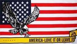 USA America Eagle Adler love it or leave it Flagge 90x150 cm Abverkauf