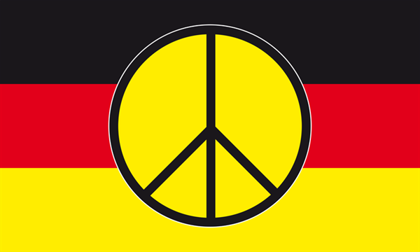 Deutschland mit Peace Flagge 90x150 cm