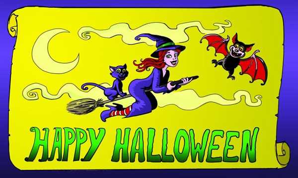 Halloween Happy Halloween Flagge 90x150 cm