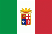 Italien mit Wappen Naval Flagge 90x150 cm Italien mit Wappen Naval Flagge 90x150 cm