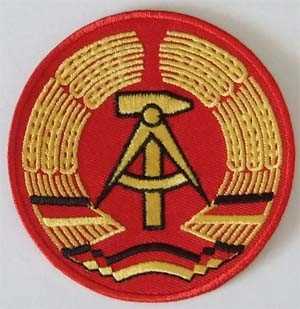 DDR Deutsche Demokratische Republik runder Aufnäher / Patch 6 cm Durchmesser