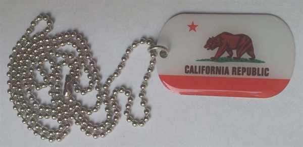 Kalifornien Dog Tag 30x50 mm (Erkennungsmarke)