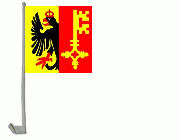 Genf / Genève (Schweiz) Autoflagge 30x30 cm Abverkauf