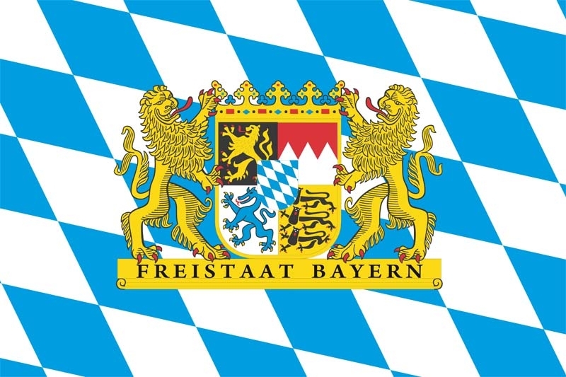 Flagge Freistaat Bayern Wappen 30 x 45 cm Fahne 