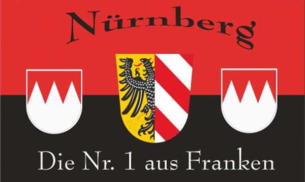 Nürnberg die Nr. 1 aus Franken Flagge 90x150 cm