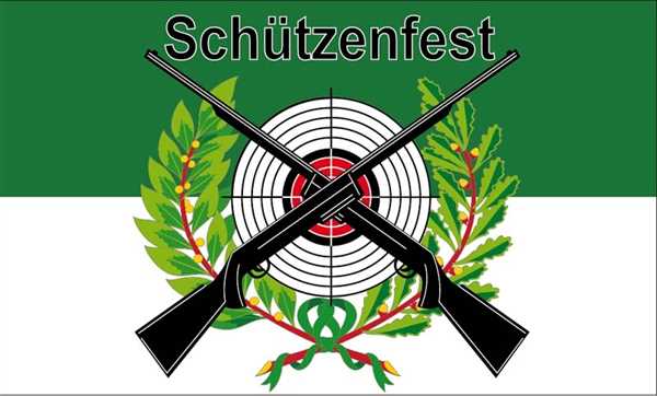 Schützenfest mit Scheibe Flagge 90x150 cm