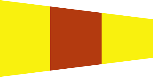 Flaggenalphabet Zahlenwimpel 0 = Zero 100 x 30 x 9 cm