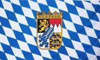 Bayern mit Wappen Bootsflagge 30x45 cm Bayern mit Wappen Bootsflagge 30x45 cm