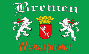 Bremen Weserpower Flagge 90x150 cm Sonderangebot