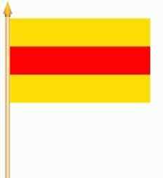 Baden ohne Wappen Stockflagge 30x45 cm,160 Dernier (G)A
