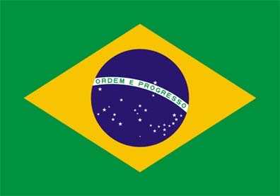 Brasilien Aufkleber 8 x 5 cm super günstig VPE 10 Stück