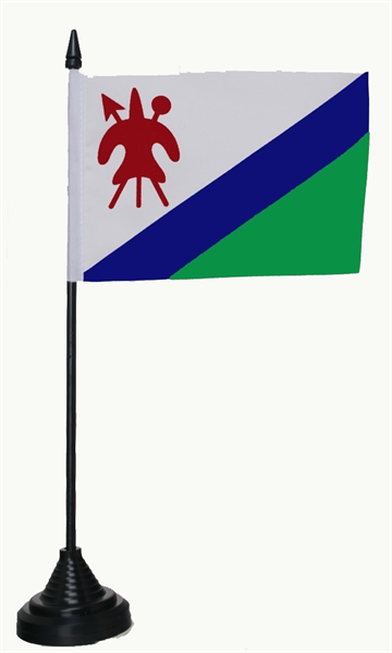 Lesotho Tischflagge 10x15 cm