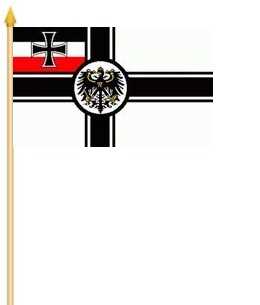 Kaiserliche Marine, RKF, Reichskriegsflagge Stockflagge 30x45 cm