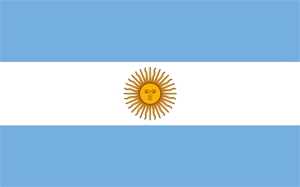 Argentinien Bootsflagge 30x40 cm Abverkauf