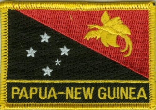 Papua Neuguinea Aufnäher / Patch mit Schrift