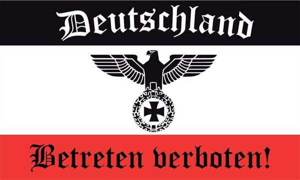 DR- Deutschland Betreten verboten Flagge 60x90 cm Sonderangebot