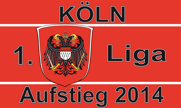 Köln Aufstieg Flagge 90x150 cm Restposten