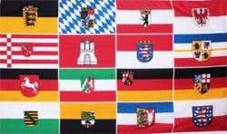 Deutschland 16 Bundesländer Flagge 60x90 cm, Deutsche Bundesländer, Flaggen  60 x 90 cm, Flaggengrößen