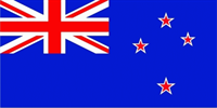 Neuseeland Bootsflagge 30x45 cm WM 2026 Neuseeland Bootsflagge 30x45 cm WM 2026