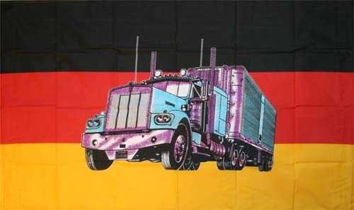 Deutschland mit LKW Flagge 90x150 cm Angebot Sonderposten