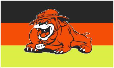 Deutschland 5 Bulldogge Flagge 90x150 cm